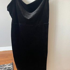 Forever 21 Black Velvet Mini Dress